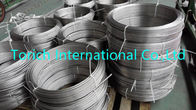 6mm Welded Stainless Steel Tubing , Astm A246 Round Capillary Coiled Tubing