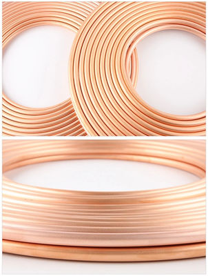 Cold Drawn Hollow Copper Tube C1100 Air Conditioning Coil Tinned