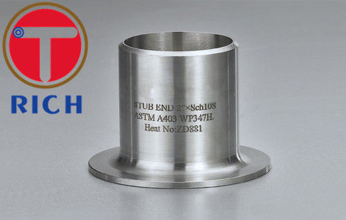 304 316l Stainless Steel Pipe Fitting Tube End Silver Color With Polishing Surface
