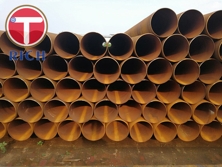 Submerged Arc Welding Steel Tubing Double Spiral Din30670 Round Shape For Gas