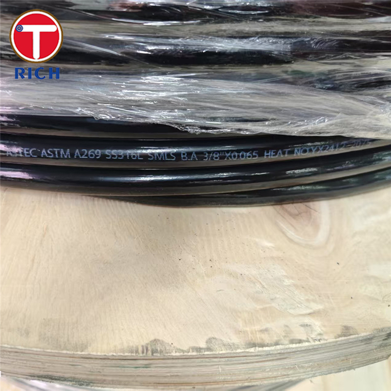 304 PVC Coated Stainless Steel Tubing BA Stainless Steel Coiled Tubing For Water Supply