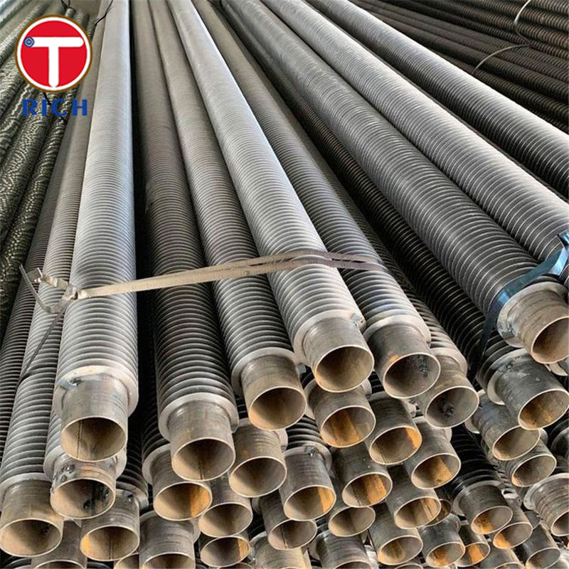 Overlapped L Type Fin Tube Carbon LL Type Finned Tube with Helically Wound Fins and High Thermal Conductivity for Heat Exchangers