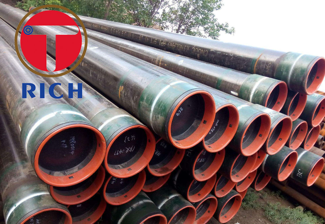 Black Coating Seamless Steel Tube Hot Rolled Non - Alloy For Gas Transportation