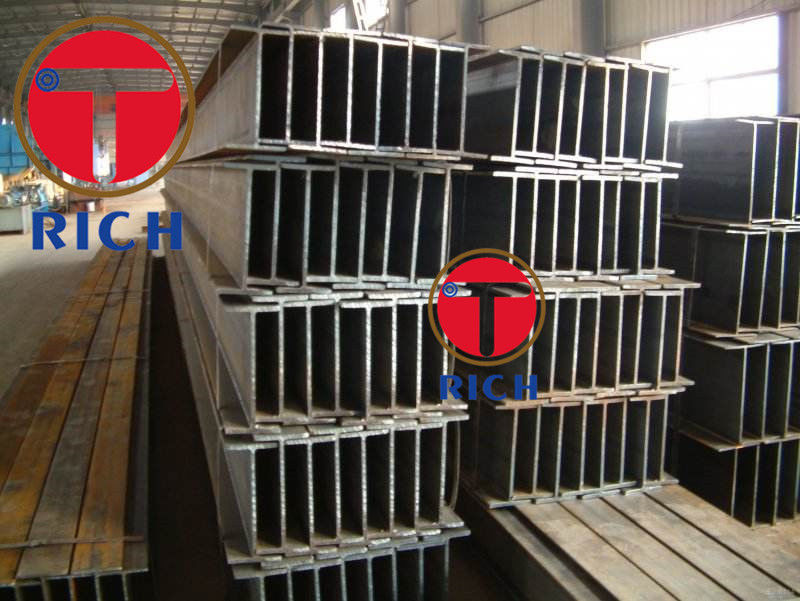 Welded Construction Structural Steel Pipe H Beam For Garden Building And Bridge 100*50*5*7