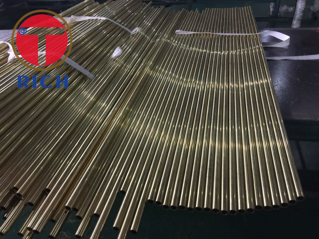 Polished Brass Round Tube ASTM B135 / Cold Drawn Seamless Tube C27000 C27200 H58