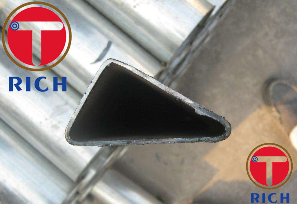 Galvanized Triangular Seamless Steel Tubes / Special Section Pipe For Construction