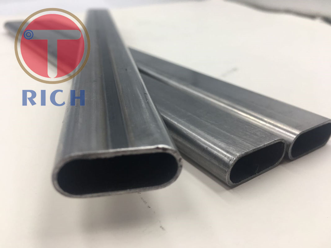 Q235 25*10*1mm Welded Flat Oval Steel Tubing For Lightweight Workout Equipment