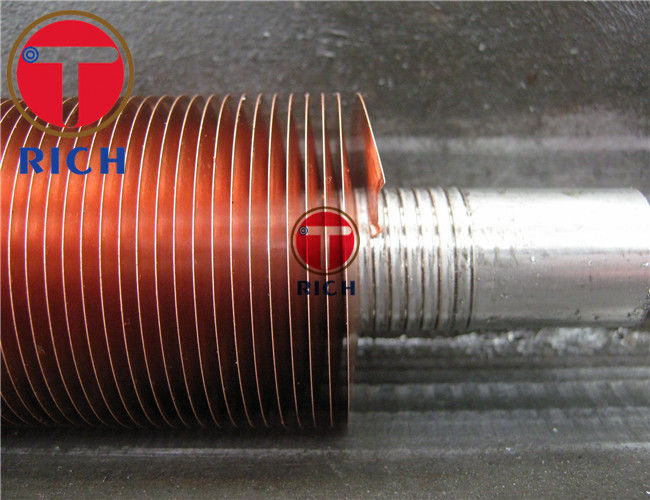 Longitudinal Heat Exchanger Coil Aluminium Copper Fin Tube Extruded Embedded Type