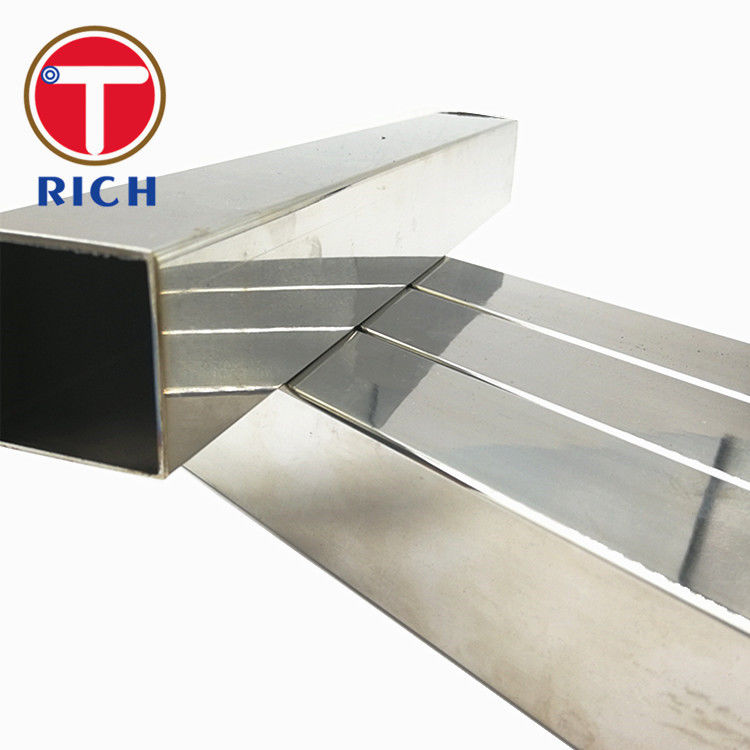 Industrial Rectangular Steel Tubing 304 316 321 Polishing Hairline 0.3 - 2.0mm Thickness