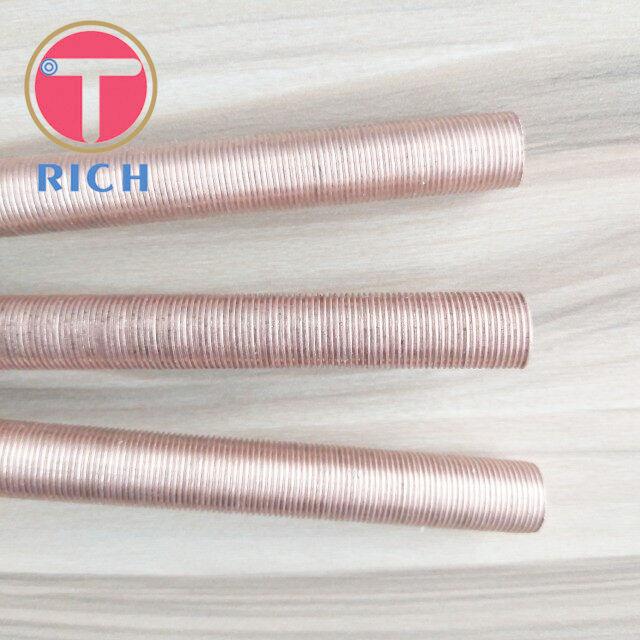 Seamless Low Finned C11000 2mm Copper Coated Steel Tube