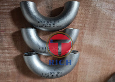 Good price ASME B16.9 316L 304L Pipe Machining Seamless Stainless Steel 180 Degree Elbow online