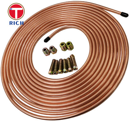 SAE J527 Copper-Plated Bundy Tube with 4.76-12.7 mm Outer Diameter for Brake Line Applications